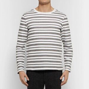 Club Monaco Men's Double-Faced Striped Cotton-Jersey T-Shirt  - S